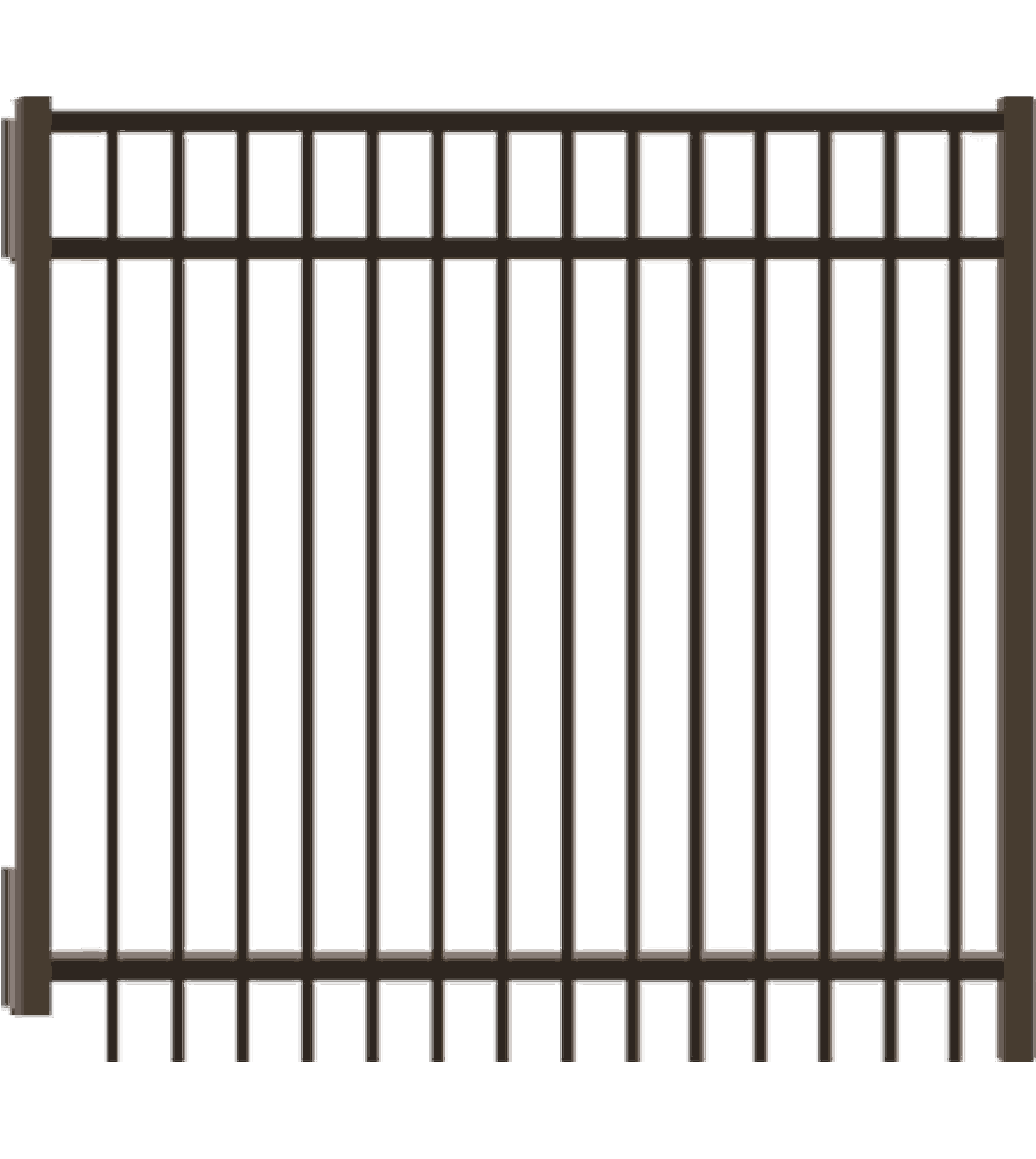 Double swing steel gate - left panel