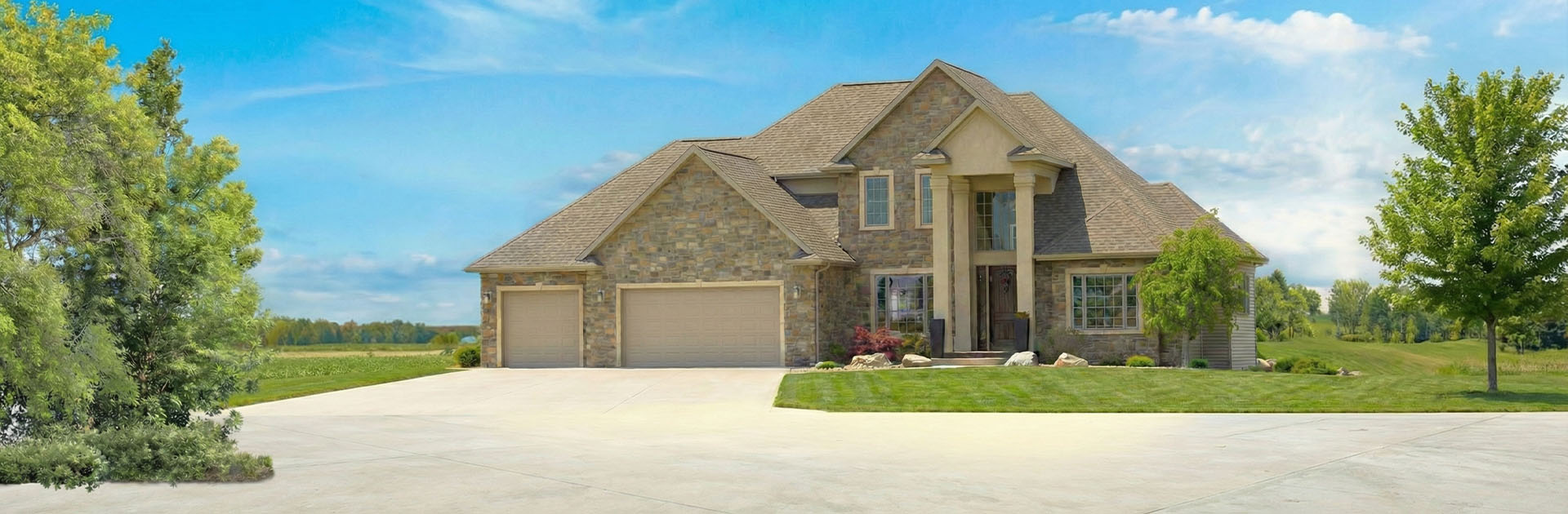 Estate property with multiple fence gates