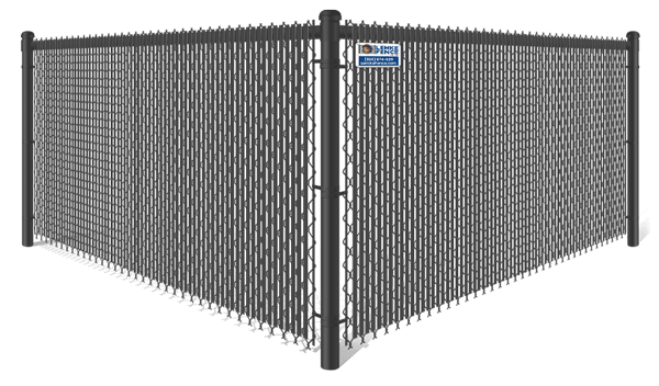 Black Semi-Privacy Chain Link fence contractor in Southern Wisconsin