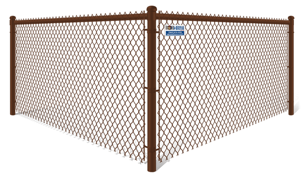 Brown Plastic Chain Link fence contractor in Southern Wisconsin