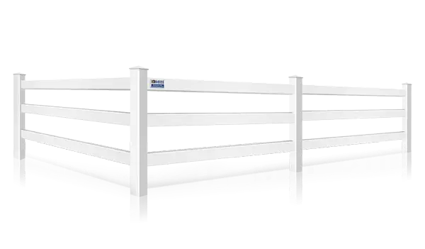 Decorative vinyl rail fence in the Southern Wisconsin area.