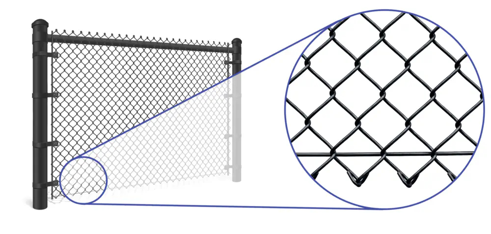 Chain link fence bottom tension wire