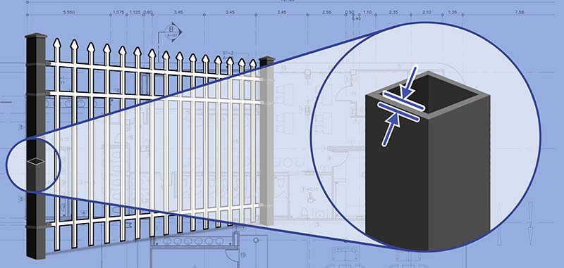 Southern Wisconsin Commercial Ornamental Steel fence Posts installation company