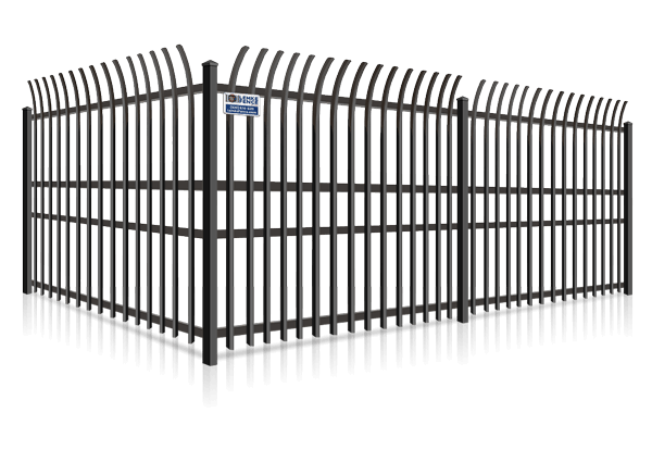 Commercial Ornamental Iron fence installation for the Southern Wisconsin area.