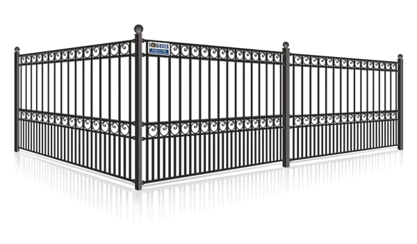 Residential Ornamental Steel fence installation for the Southern Wisconsin area.