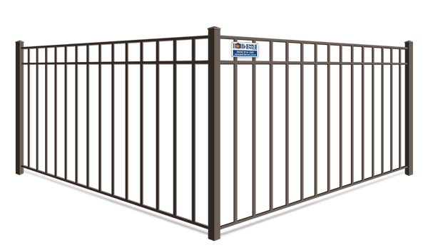 Commercial 3 rail aluminum fence in Southern Wisconsin