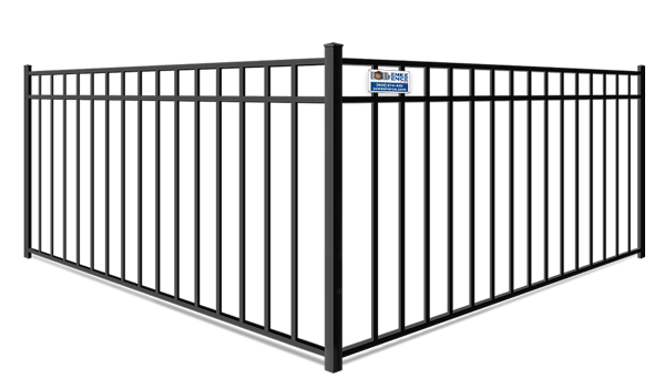 3 rail flat top commercial ornamental iron fence contractor in Southern Wisconsin