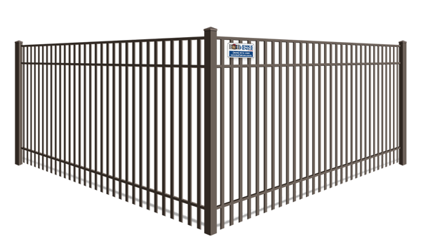 Double picket commercial wrought iron fence contractor in Southern Wisconsin