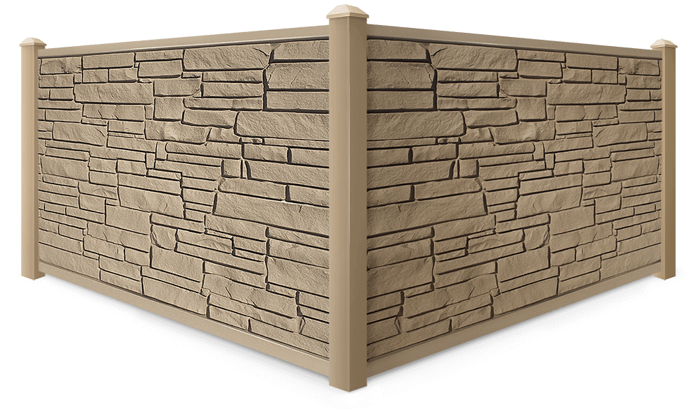 SimTek Beige Granite Composite Fence Contractor in Southern Wisconsin