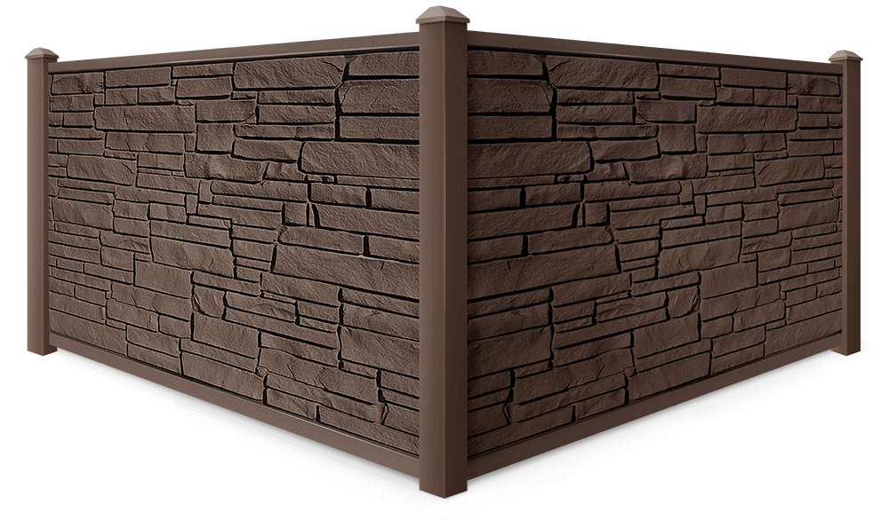 SimTek Dark Brown Granite Composite Fence Contractor in Southern Wisconsin