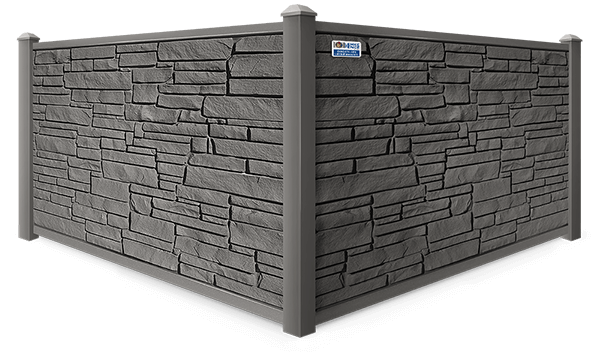 SimTek Dark Grey Granite Composite Fence Contractor