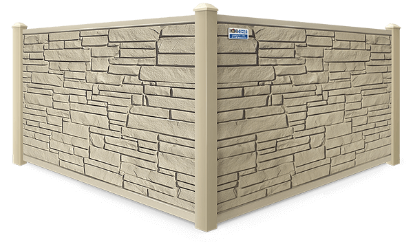 SimTek Beige Granite Composite Fence Contractor in Southern Wisconsin