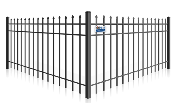 Spear top commercial metal fence contractor in Southern Wisconsin