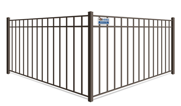 3 Rail aluminum fence