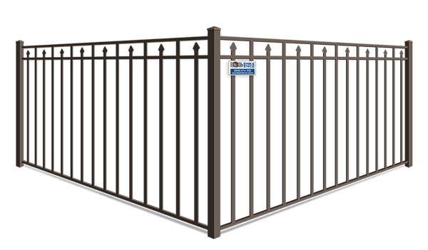 Alternating Extended Pickets aluminum fence