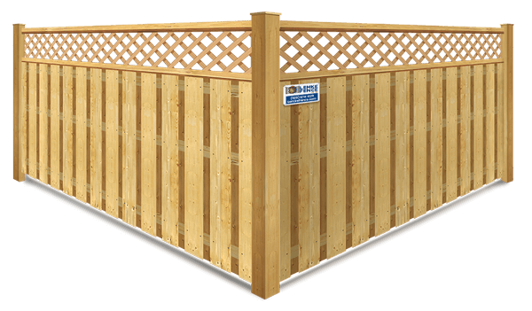Lattice Top wood fence company in Southern Wisconsin