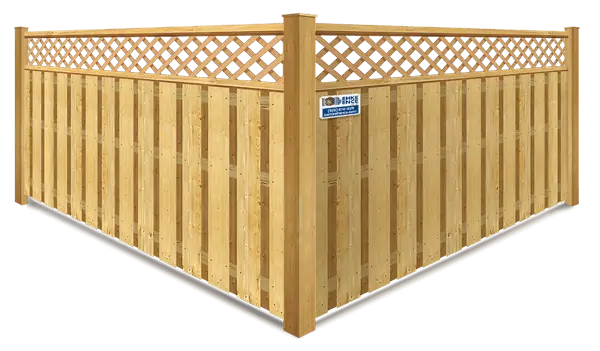 Lattice Top wood fence company in Southern Wisconsin