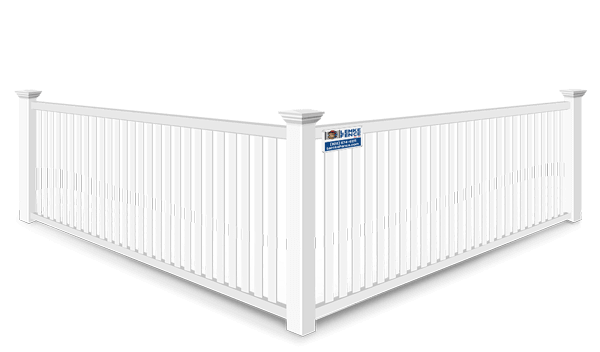 2-Rail Closed Picket vinyl fence contractor in Southern Wisconsin