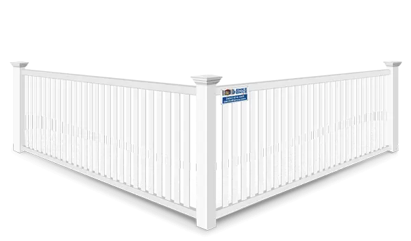 2-Rail Closed Picket vinyl fence contractor in Southern Wisconsin