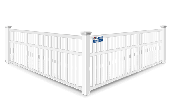 3-Rail Closed Picket vinyl fence contractor in Southern Wisconsin
