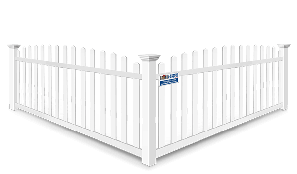 Arched picket vinyl fence contractor in Southern Wisconsin