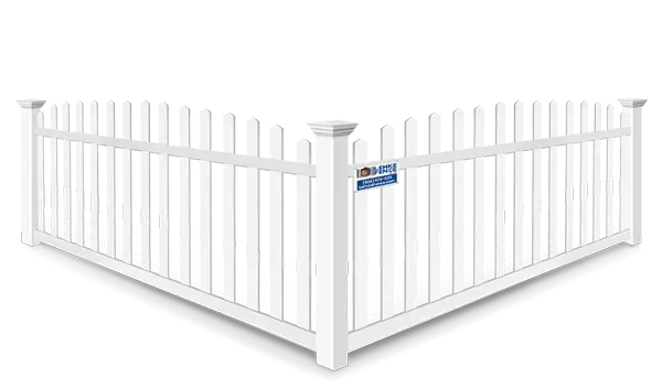 Arched picket vinyl fence contractor in Southern Wisconsin