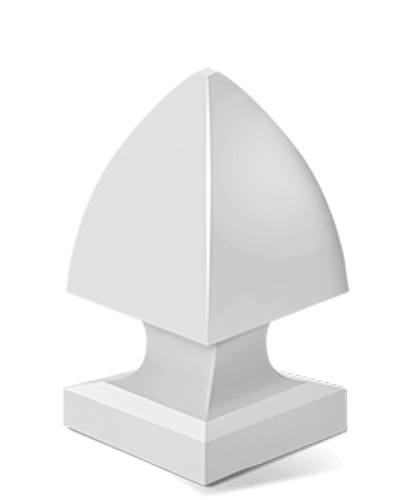 Gothic-style decorative vinyl fence post cap