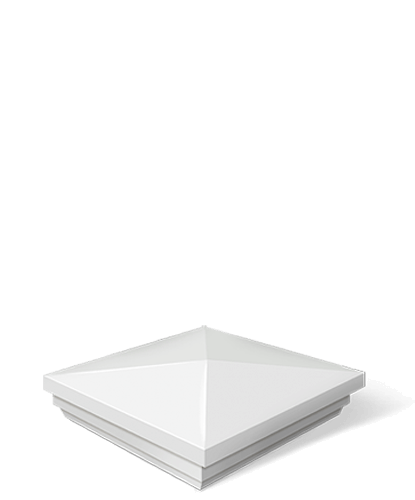 New England-style vinyl fence post cap