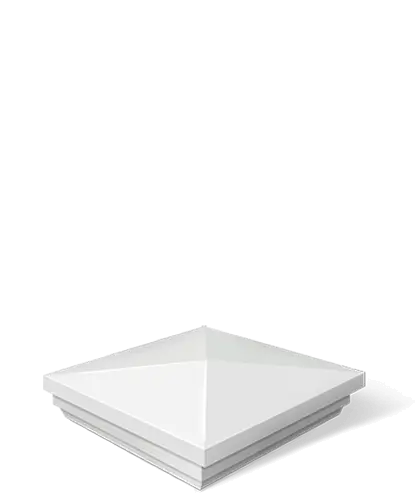 New England-style vinyl fence post cap