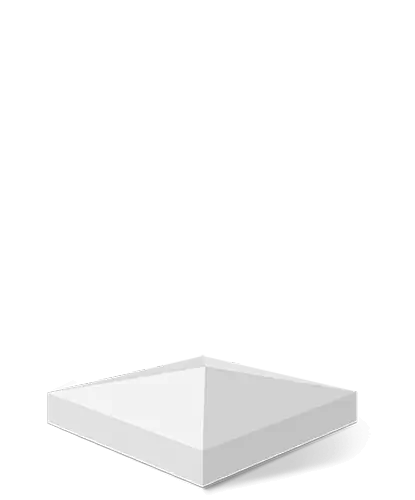 Traditional-style flat vinyl fence post cap