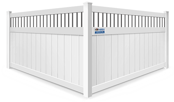 Metal Spindle Top vinyl fence contractor in Southern Wisconsin