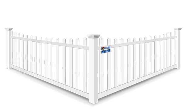 Scalloped Picket vinyl fence contractor in Southern Wisconsin