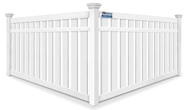 Semi-Privacy boxer picket vinyl fence contractor in Southern Wisconsin